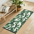 thumbnail image 1 of Yayeee Runner Rug for Bedroom 2'x6' Machine Washable Hallway Non Slip Mat, Light Green Camouflage Design, 1 of 8