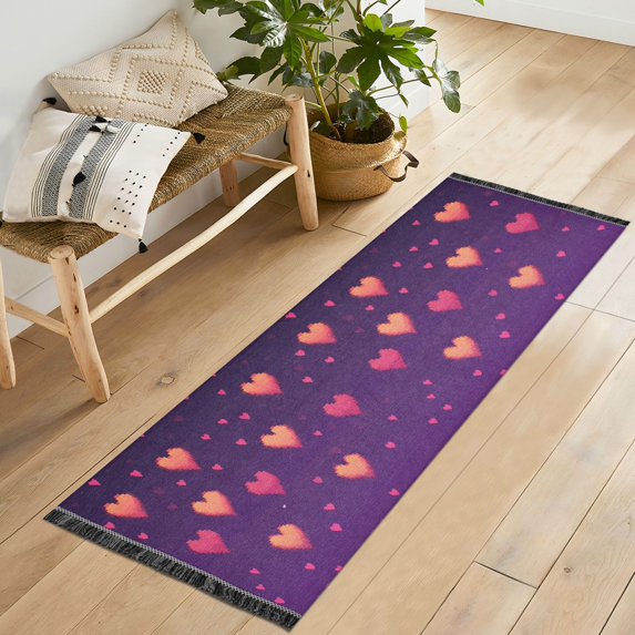 Yayeee Runner Rug for Bedroom 2'x6' Machine Washable Hallway Non Slip Mat, Love in The Clouds