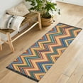 thumbnail image 1 of Yayeee Runner Rug for Bedroom 2'x6' Machine Washable Hallway Non Slip Mat, Orange Geometric, 1 of 8