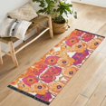 thumbnail image 1 of Yayeee Runner Rug for Bedroom 2'x6' Machine Washable Hallway Non Slip Mat, Orange Hand Drawn Floral, 1 of 8