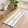 thumbnail image 1 of Yayeee Runner Rug for Bedroom 2'x6' Machine Washable Hallway Non Slip Mat, Orange Nautical Pattern, 1 of 8