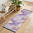 thumbnail image 1 of Yayeee Runner Rug for Bedroom 2'x6' Machine Washable Hallway Non Slip Mat, Pastel Purple Marble Pattern, 1 of 8