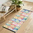 thumbnail image 1 of Yayeee Runner Rug for Bedroom 2'x6' Machine Washable Hallway Non Slip Mat, Pink Checkered Daisy, 1 of 8