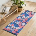 thumbnail image 1 of Yayeee Runner Rug for Bedroom 2'x6' Machine Washable Hallway Non Slip Mat, Pink Flowers Pattern, 1 of 8