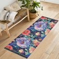 thumbnail image 1 of Yayeee Runner Rug for Bedroom 2'x6' Machine Washable Hallway Non Slip Mat, Puprle Ethereal Floral Harmony, 1 of 8