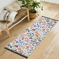 thumbnail image 1 of Yayeee Runner Rug for Bedroom 2'x6' Machine Washable Hallway Non Slip Mat, Purple Wildflower Pattern, 1 of 8