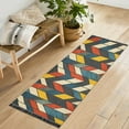 thumbnail image 1 of Yayeee Runner Rug for Bedroom 2'x6' Machine Washable Hallway Non Slip Mat, Red Geometric, 1 of 8