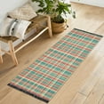 thumbnail image 1 of Yayeee Runner Rug for Bedroom 2'x6' Machine Washable Hallway Non Slip Mat, Red Green Tartan Pattern, 1 of 8