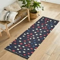 thumbnail image 1 of Yayeee Runner Rug for Bedroom 2'x6' Machine Washable Hallway Non Slip Mat, Red Starry Pattern, 1 of 8