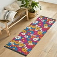 thumbnail image 1 of Yayeee Runner Rug for Bedroom 2'x6' Machine Washable Hallway Non Slip Mat, Red Whimsical Floral, 1 of 8