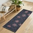 thumbnail image 1 of Yayeee Runner Rug for Bedroom 2'x6' Machine Washable Hallway Non Slip Mat, Red and White Fireworks Pattern, 1 of 8