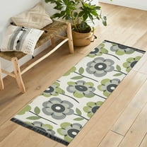 Yayeee Runner Rug for Bedroom 2'x6' Machine Washable Hallway Non Slip Mat, Retro Flower