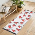 thumbnail image 1 of Yayeee Runner Rug for Bedroom 2'x6' Machine Washable Hallway Non Slip Mat, Santa Hats Pattern, 1 of 8