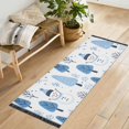 thumbnail image 1 of Yayeee Runner Rug for Bedroom 2'x6' Machine Washable Hallway Non Slip Mat, Simple Cartoon Snowmen, 1 of 8