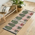 thumbnail image 1 of Yayeee Runner Rug for Bedroom 2'x6' Machine Washable Hallway Non Slip Mat, Stripes Trees, 1 of 8