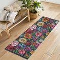 thumbnail image 1 of Yayeee Runner Rug for Bedroom 2'x6' Machine Washable Hallway Non Slip Mat, Vibrant Flowers Pattern, 1 of 8