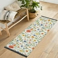 thumbnail image 1 of Yayeee Runner Rug for Bedroom 2'x6' Machine Washable Hallway Non Slip Mat, Watercolor Wildflowers Pattern, 1 of 8
