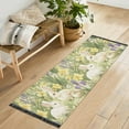 thumbnail image 1 of Yayeee Runner Rug for Bedroom 2'x6' Machine Washable Hallway Non Slip Mat, Yellow Floral Rabbit, 1 of 8