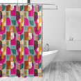 thumbnail image 1 of Yayeee Shower Curtain with Hooks 72"x72" Waterproof Fabric Bathroom Hanging Decor, Abstract Geometric Pattern, 1 of 5