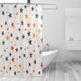 thumbnail image 1 of Yayeee Shower Curtain with Hooks 72"x72" Waterproof Fabric Bathroom Hanging Decor, Beige Stars, 1 of 5