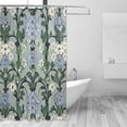thumbnail image 1 of Yayeee Shower Curtain with Hooks 72"x72" Waterproof Fabric Bathroom Hanging Decor, Blue Blossom, 1 of 5