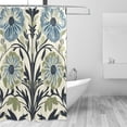 thumbnail image 1 of Yayeee Shower Curtain with Hooks 72"x72" Waterproof Fabric Bathroom Hanging Decor, Blue Floral Pattern, 1 of 5