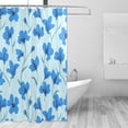 thumbnail image 1 of Yayeee Shower Curtain with Hooks 72"x72" Waterproof Fabric Bathroom Hanging Decor, Blue Flowers Pattern, 1 of 5