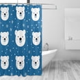 thumbnail image 1 of Yayeee Shower Curtain with Hooks 72"x72" Waterproof Fabric Bathroom Hanging Decor, Blue Polar Bear, 1 of 5