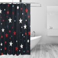 thumbnail image 1 of Yayeee Shower Curtain with Hooks 72"x72" Waterproof Fabric Bathroom Hanging Decor, Blue Stars Pattern, 1 of 5