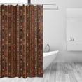 thumbnail image 1 of Yayeee Shower Curtain with Hooks 72"x72" Waterproof Fabric Bathroom Hanging Decor, Brown Tribal Pattern, 1 of 5