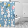 thumbnail image 1 of Yayeee Shower Curtain with Hooks 72"x72" Waterproof Fabric Bathroom Hanging Decor, Cartoon Easter Bunnies, 1 of 5
