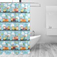 thumbnail image 1 of Yayeee Shower Curtain with Hooks 72"x72" Waterproof Fabric Bathroom Hanging Decor, Cartoon Train Pattern, 1 of 5