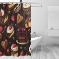 thumbnail image 1 of Yayeee Shower Curtain with Hooks 72"x72" Waterproof Fabric Bathroom Hanging Decor, Chocolate Cakes, 1 of 5