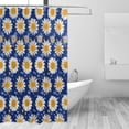 thumbnail image 1 of Yayeee Shower Curtain with Hooks 72"x72" Waterproof Fabric Bathroom Hanging Decor, Elegant Daisy Pattern, 1 of 5