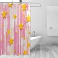 thumbnail image 1 of Yayeee Shower Curtain with Hooks 72"x72" Waterproof Fabric Bathroom Hanging Decor, Flat Yellow Stars, 1 of 5