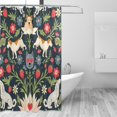 thumbnail image 1 of Yayeee Shower Curtain with Hooks 72"x72" Waterproof Fabric Bathroom Hanging Decor, Floral Dogs Pattern, 1 of 5