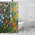 thumbnail image 1 of Yayeee Shower Curtain with Hooks 72"x72" Waterproof Fabric Bathroom Hanging Decor, Green Floral Garden, 1 of 5