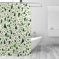 thumbnail image 1 of Yayeee Shower Curtain with Hooks 72"x72" Waterproof Fabric Bathroom Hanging Decor, Green Triangles Pattern, 1 of 5