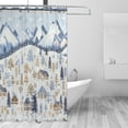 thumbnail image 1 of Yayeee Shower Curtain with Hooks 72"x72" Waterproof Fabric Bathroom Hanging Decor, Light Blue Mountain, 1 of 5