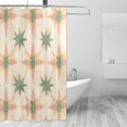 thumbnail image 1 of Yayeee Shower Curtain with Hooks 72"x72" Waterproof Fabric Bathroom Hanging Decor, Pastel Beige Geometric, 1 of 5