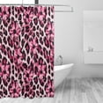 thumbnail image 1 of Yayeee Shower Curtain with Hooks 72"x72" Waterproof Fabric Bathroom Hanging Decor, Pink Floral Leopard Pattern, 1 of 5
