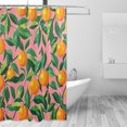 thumbnail image 1 of Yayeee Shower Curtain with Hooks 72"x72" Waterproof Fabric Bathroom Hanging Decor, Pink Oranges, 1 of 5