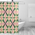 thumbnail image 1 of Yayeee Shower Curtain with Hooks 72"x72" Waterproof Fabric Bathroom Hanging Decor, Pink Symmetrical Stars, 1 of 5