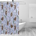 thumbnail image 1 of Yayeee Shower Curtain with Hooks 72"x72" Waterproof Fabric Bathroom Hanging Decor, Purple Otters Pattern, 1 of 5
