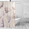 thumbnail image 1 of Yayeee Shower Curtain with Hooks 72"x72" Waterproof Fabric Bathroom Hanging Decor, Purple Watercolor Seashells, 1 of 5