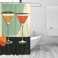 thumbnail image 1 of Yayeee Shower Curtain with Hooks 72"x72" Waterproof Fabric Bathroom Hanging Decor, Red Glasses, 1 of 5