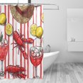 thumbnail image 1 of Yayeee Shower Curtain with Hooks 72"x72" Waterproof Fabric Bathroom Hanging Decor, Red Lobster, 1 of 5