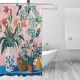 thumbnail image 1 of Yayeee Shower Curtain with Hooks 72"x72" Waterproof Fabric Bathroom Hanging Decor, Vibrant Flowers, 1 of 5