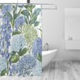 thumbnail image 1 of Yayeee Shower Curtain with Hooks 72"x72" Waterproof Fabric Bathroom Hanging Decor, Vibrant Hydrangeas Pattern, 1 of 5