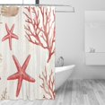thumbnail image 1 of Yayeee Shower Curtain with Hooks 72"x72" Waterproof Fabric Bathroom Hanging Decor, White Starfish, 1 of 5